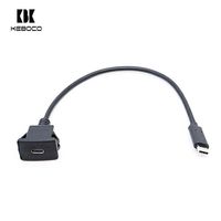 Câble de voiture USB 2.0 Type-C vers Type-C OEM, étanche IP65, avec blindage tressé, pour écouteurs, imprimantes, appareils photo et appareils iOS