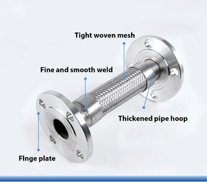 Flexibler Metalls ch lauch aus Edelstahl 304 mit Flansch - Product Image 5