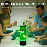 Lampe Méduse Électrique, Aquarium Méduse LED, Lampe de Bureau Relaxante, Lampe d'Ambiance à Couleurs Changeantes, Veilleuse