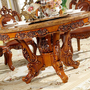 Éxito de Ventas Mesa de Comedor Antigua de Madera Tallada a Mano de Lujo Real Redonda para 6 u 8 Personas Estilo Europeo de Madera Maciza - Product Image 6
