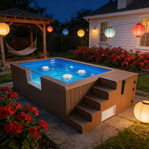 Piscina de Estilo Resort con Diseño de Borde Cero y Fuente de Fuego Integrada - Product Image 2