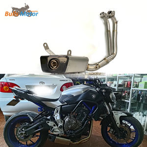 Ligne complète pour Yamaha <span class=keywords><strong>MT07</strong></span> FZ07 <span class=keywords><strong>Silencieux</strong></span> de liaison de tuyau d'échappement 2014 2020 2016 XTRIBUTE XSR700 Système d'échappement - Product Image 1