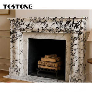 Marco <span class=keywords><strong>de</strong></span> <span class=keywords><strong>Chimenea</strong></span> <span class=keywords><strong>de</strong></span> Mármol Pintado <span class=keywords><strong>en</strong></span> <span class=keywords><strong>Blanco</strong></span>, Estilo Moderno y Minimalista, para una Decoración del Hogar Escandinava Luminosa y Brillante - Product Image 4