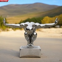 YOUFINE Statue de plongeur en acier inoxydable poli miroir pour la décoration de piscine et de jardin de villa