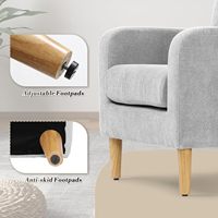 Échantillon Gratuit - Fauteuil Ottoman Moderne Grand Format - Chaise d'Appoint, Canapé de Salon, Fauteuil de Lecture pour Chambre à Coucher