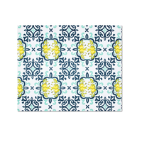 Nappe Excelsa Amalfi en coton 140x180 cm, imprimé floral, tissée, style méditerranéen, lavable, usage domestique, motif multicolore