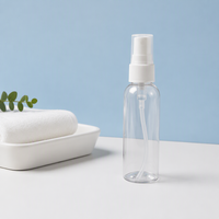 Flacon pulvérisateur PET 50ml 60ml avec pompe, flacon pulvérisateur d'huile en plastique à brume fine, flacon cosmétique pour soins corporels, nettoyant en vrac, flacon désinfectant pour les mains 100ml