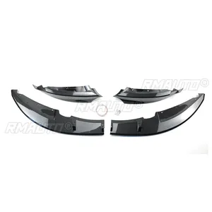 Car Front Bumper Lip for BMW 1 Series E82 M Sport 2007-2013 Side Spoiler <b>Splitter</b> Cover Trim Glossy Black Carbon Fiber Style - Product Image 6