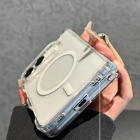 Casing Ponsel Magnetik Transparan Sederhana Mewah untuk iPhone Ultra 18 DUO 18 Fold Ultra 18 Fold, Pelindung Belakang Keras Anti Benturan
