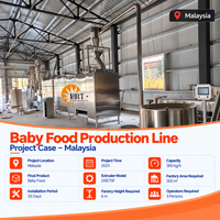 Machine à préparer les aliments pour bébés en acier inoxydable, ligne de production de poudre nutritionnelle, de porridge de maïs instantané et de céréales pour le petit-déjeuner