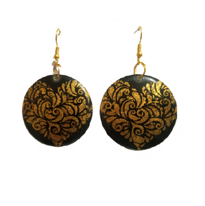 Wholesale Enamel Alloy Gold Plated <b>Flower</b> Design Round Shape Earring Women Jewelry <b>Girls</b> <b>Accessories</b> - Product Image 3
