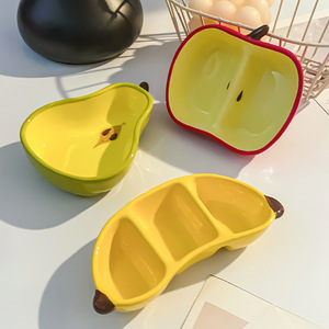 <span class=keywords><strong>Platos</strong></span> de Cerámica Modernos con <span class=keywords><strong>Diseño</strong></span> de Frutas y Plantas, <span class=keywords><strong>Platos</strong></span> Desechables para Aperitivos, Fiestas, Salsas y Condimentos, Personalizables - Product Image 1