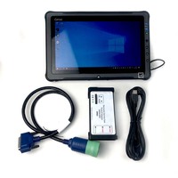 F110 TABLET + 380002884 Adaptador de protocolo DPA5 Kit de diagnóstico Herramienta de servicio electrónico Motor diésel Diagnóstico de servicio electrónico