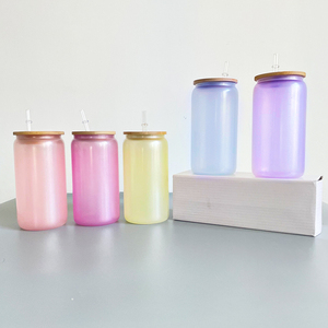 Almacén de EE. UU. Listo para enviar 16oz Vasos en forma de lata de cerveza de vidrio Una lata de vidrio <span class=keywords><strong>con</strong></span> <span class=keywords><strong>dos</strong></span> funciones Lata de refresco <span class=keywords><strong>con</strong></span> pajita transparente - Product Image 6