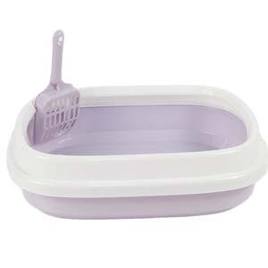 <b>Cat</b> Litter <b>Box</b> Rectangle Semi Enclosed Open Design For <b>Cat</b> Blue Pink Green Purple - Product Image 3