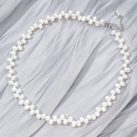Collar de Perlas TeoWaki, Perlas de Agua Dulce Irregulares con Colgante para Cumpleaños, Aniversarios, Bodas y Regalos Navideños