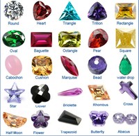 Usine en vrac coloré zircon cubique pierres précieuses pierre en vrac forme de poire taille personnalisée pierre cz pour la fabrication de bijoux