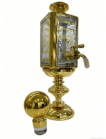 Bouteilles de présentation décoratives pour Attar, style arabe, en verre de 450 ml, avec bouchon plaqué or UV et estampage à chaud sur carton, pour huiles essentielles