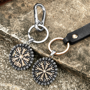 Porte-clés Symbole Viking en Acier Inoxydable, Pendentif Flocon de Neige, Cadeau Unisexe, Breloque - Product Image 1