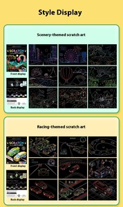 Cảnh quan mới loạt Thành Phố Cảnh đêm cào cuốn sách nghệ thuật sáng tạo đầy màu sắc xuyên biên giới vẽ đồ chơi thiết lập kỳ nghỉ Quà Tặng - Product Image 3