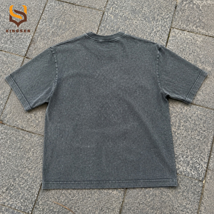 Camiseta de Gran Tamaño con Logotipo Personalizado al por Mayor, Camiseta de Algodón Grueso de Alta Calidad para Hombre, Camiseta de Diseñador de Manga Corta - Product Image 2