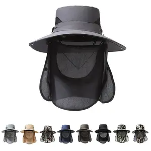 Outdoor Climbing Fishing Tourism Brim Sun Fisherman Hat Summer Men Multifunction Bucket Hat Sun Protection