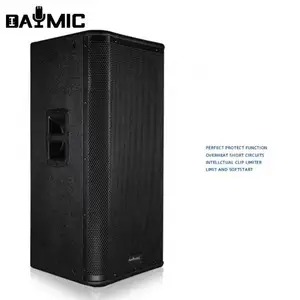 AOSHEN Speaker Aktif Profesional 15 Inci, Speaker Aktif Frekuensi Penuh dengan Penguat Daya Audio 1000 W untuk Acara Dj Luar Ruangan