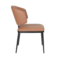 Direct usine : Chaise de salle à manger moderne et confortable, chaise à dossier rembourré avec structure en fer noir pour la maison, les restaurants, les cafés, et les salons.