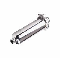 Filtre à cartouche sanitaire en acier inoxydable Sanying SS304 SS316L, type droit, à souder, pour conduite d'eau, poli, à faible pression