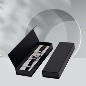 Caja de Cartón Magnética para Relojes con Logotipo Personalizado Impreso en Negro, con Interior de PU, para Regalo o Almacenamiento de Pulseras - Product Image 4