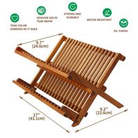Égouttoir à vaisselle en teck pliable 2 niveaux égouttoir à vaisselle égouttoir à vaisselle pliable support organisateur de plaque pour cuisine Compact