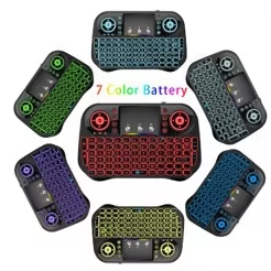 <span class=keywords><strong>Clavier</strong></span> Air Mouse I10 avec rétroéclairage 7 couleurs, claviers sans fil rechargeables compatibles BT <span class=keywords><strong>pour</strong></span> ANDROID/WINDOWS/OS - Product Image 3