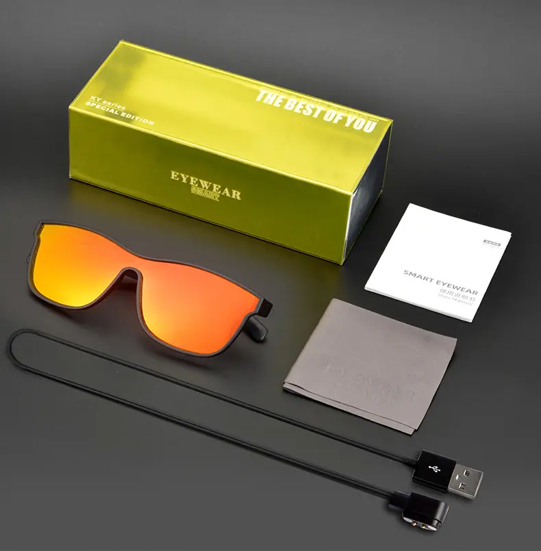Gafas de sol polarizadas con Bluetooth UV400 para conducir impermeables, gafas de sol inteligentes con audio inalámbrico y música