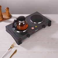 Petit appareil de cuisine, plaque chauffante électrique double, cuisinière électrique à deux brûleurs avec température réglable