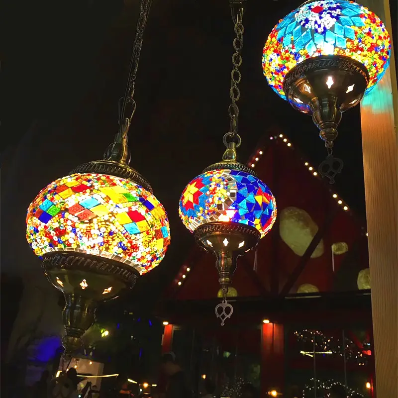 Турецкая мозаика подвесные светильники Люстра марокканский подвесной светильник богемный Средиземноморский светильник турецкие лампы светодиодное стекло