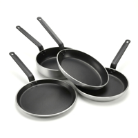 Ensemble de poêles à frire en aluminium avec revêtement antiadhésif, poêle de cuisson pour restaurant, cuisine domestique, usage commercial