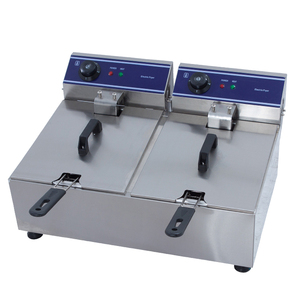 <span class=keywords><strong>Friggitrice</strong></span> Elettrica a Doppia Vasca <span class=keywords><strong>10</strong></span> <span class=keywords><strong>Litri</strong></span> in Acciaio Inox per Uso Commerciale - Product Image 2