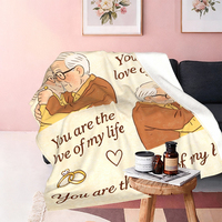 Couverture personnalisable pour anniversaire de mariage, idéale pour les grands-parents, avec inscription « You Are Love My Life », en flanelle, pour toutes les saisons
