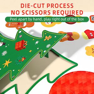 Juego de Regalo FUXI para Fiestas Navideñas, Kit de Manualidades de Papel para Árbol de Navidad 3D, Juguete Hecho a Mano para Niños, Cinta Adhesiva de Doble Cara - Product Image 2