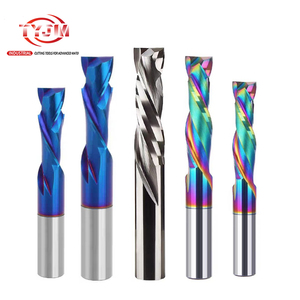 <span class=keywords><strong>Router</strong></span> presisi 2 seruling karbida desain Spiral <span class=keywords><strong>CNC</strong></span> Woodworking Bit Custom OEM Support untuk up & down Cuts - Product Image 4