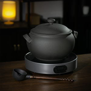 Bouilloire à thé en céramique de style chinois avec couvercle, ensemble pour cuisinière électrique, idéal pour la préparation du thé en salon de thé - Product Image 1