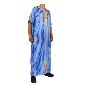 Thobe da Uomo Modesto a Maniche Corte, Stile Marocchino Kanzu, Design Africano Lucido per Adulti, Ramadan - Product Image 4