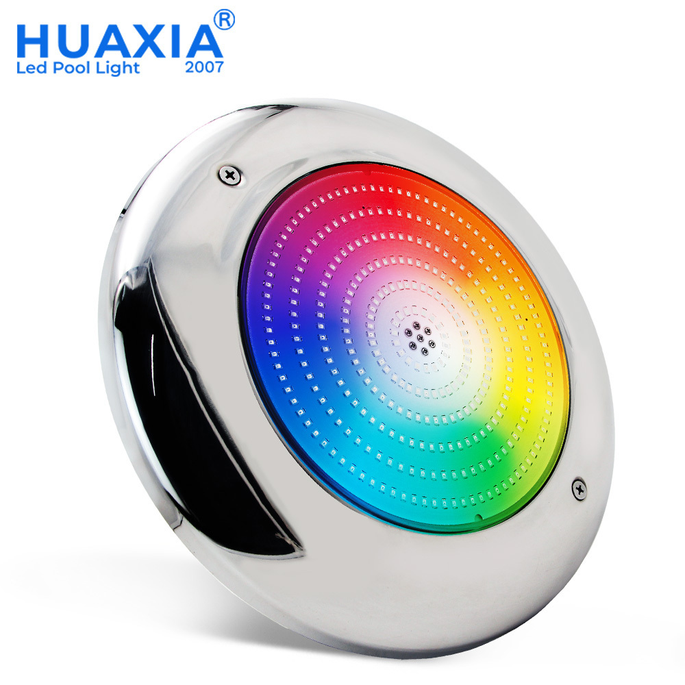 Surface Mounted 316SS LED Pool Light RGB Remote Control IP68 Waterproof Lamp for Concrete and Liner Swimming Pool