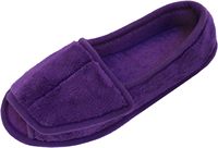 Chaussons de maison pour femmes diabétiques, en fourrure, semelle extérieure en EVA, fermeture réglable, mousse à mémoire de forme, bout ouvert, extra larges, vente en gros