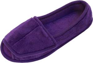 Pantuflas para Mujer Diabéticas/Con Artritis y Edema, Cierre Ajustable, Espuma Viscoelástica, Punta Abierta, Extra Anchas - Product Image 4