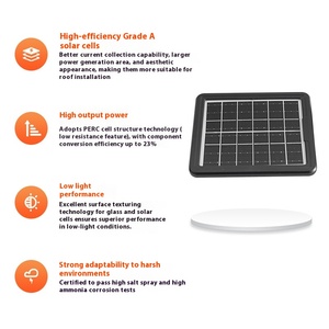Bộ sạc nhanh USB du lịch ngoài trời công suất lớn, tấm pin năng lượng mặt trời phát điện quang điện - Product Image 4
