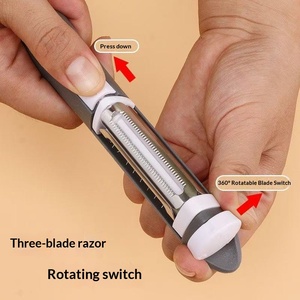 Pelador Rotatorio Manual Multifuncional Tres en Uno, Herramienta para Pelar Frutas y Verduras de Cocina, Metal, <span class=keywords><strong>Acero</strong></span> Inoxidable 430 - Product Image 1