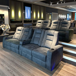 Birinci sınıf Modern kavisli deri ev sineması kanepe sandalye çok fonksiyonlu elektrik kombinasyonu için görsel-işitsel oda için oteller - Product Image 6