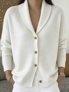 Giacca in Maglia Personalizzabile da Donna con Risvolto, Vestibilità Ampia, Morbida sulla Pelle, Maniche Lunghe, Ideale per Shopping, Weekend, Vacanze e Look Urbano - Product Image 4