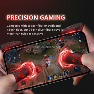 WFUN Manchettes de doigt respirantes en fibre d'argent antidérapantes personnalisées pour jeux mobiles PUBG - Product Image 4